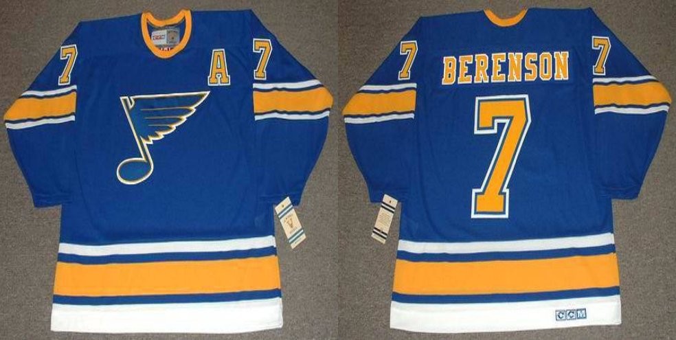 2019 Men St.Louis Blues #7 Berenson blue CCM NHL jerseys->st.louis blues->NHL Jersey